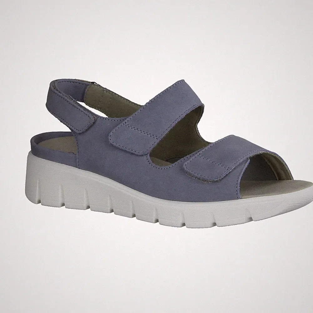 Waldläufer Denver 658K01-267 Sky Damen Sandale Wechselfußbett Leder NEU