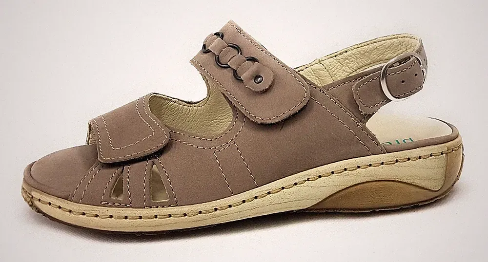 Waldläufer Gerda Damenschuhe Für lose Einlagen Sandale Beige Freizeit