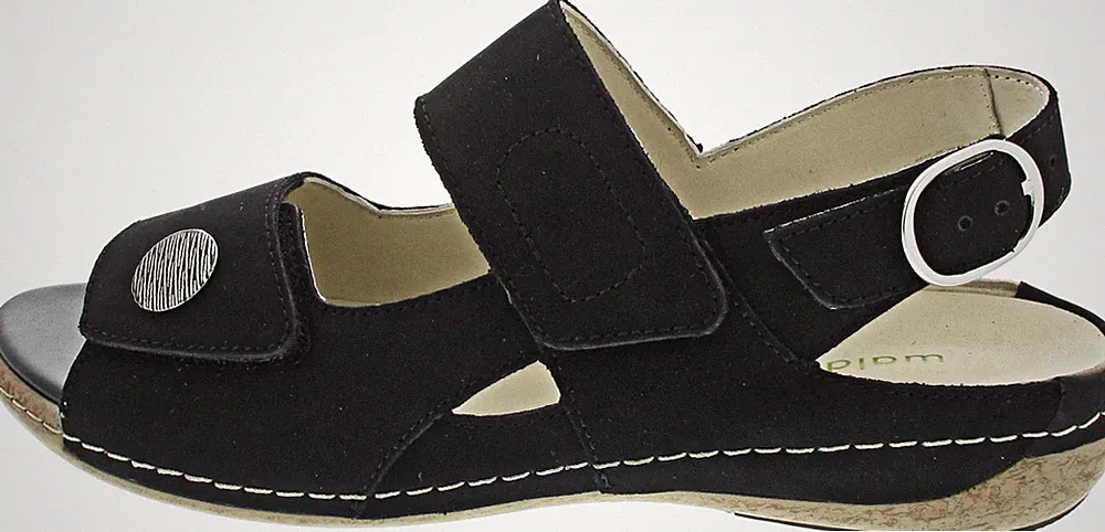 Waldläufer Heliett Damen Sandale schwarz