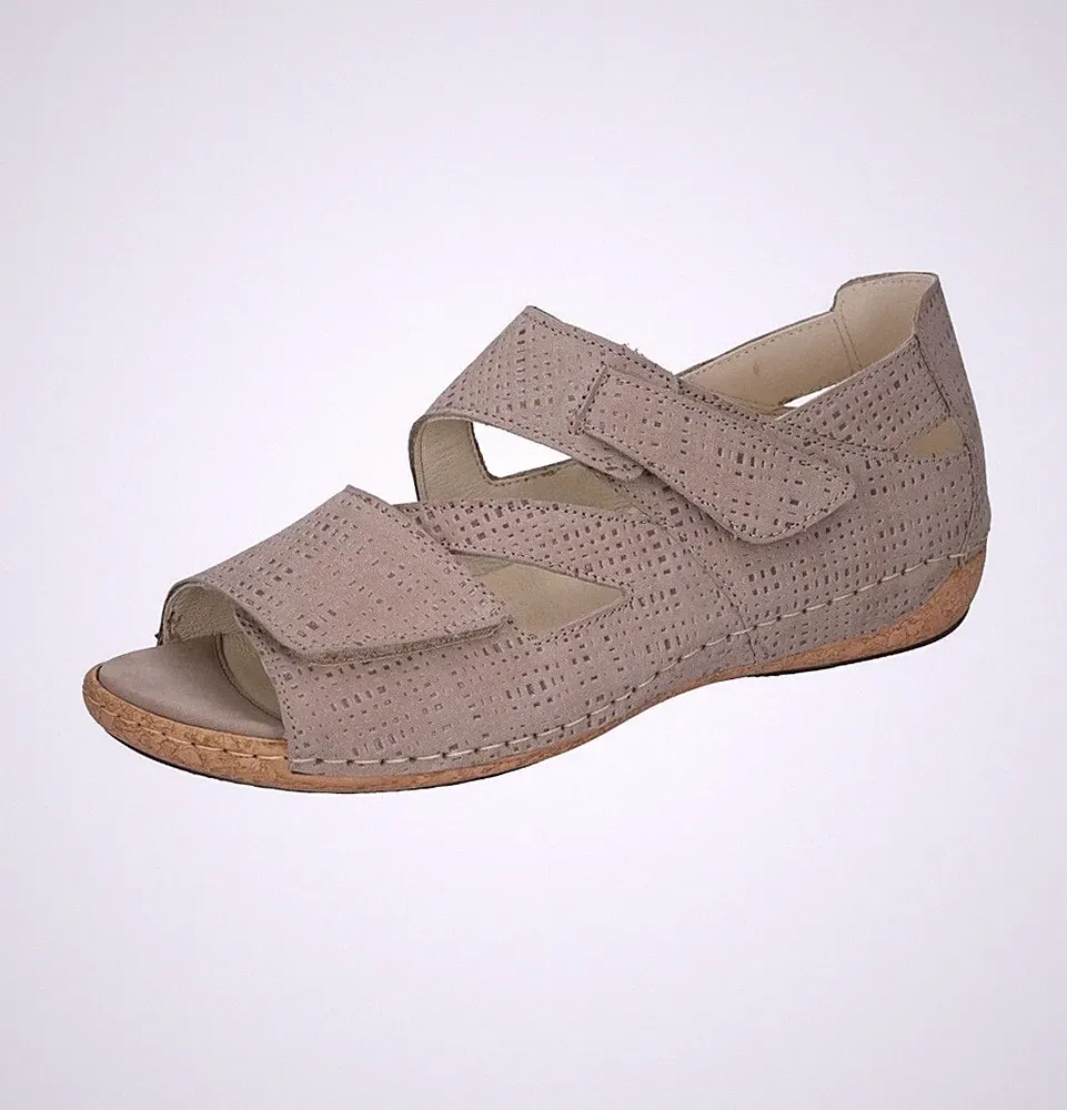 Waldläufer Heliett Sandalen Hinterkappe beige Leder Einlagen Weite H