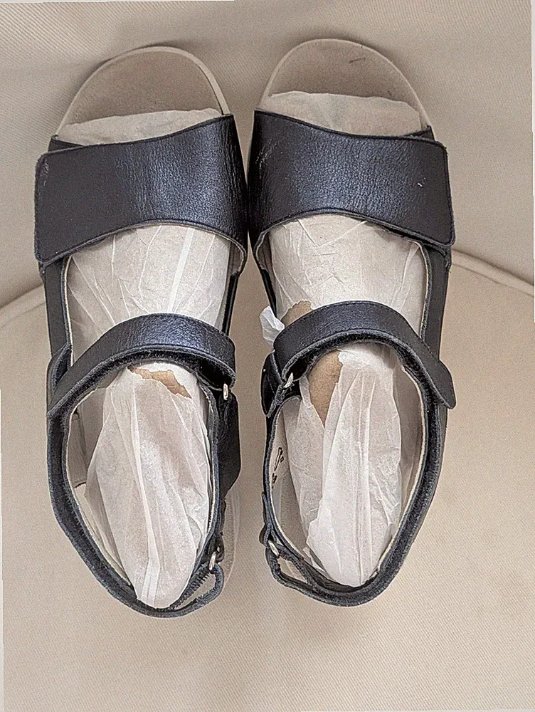 Waldläufer – Sandalen, bequem, dunkelblau, Gr. 39,5, Weite H