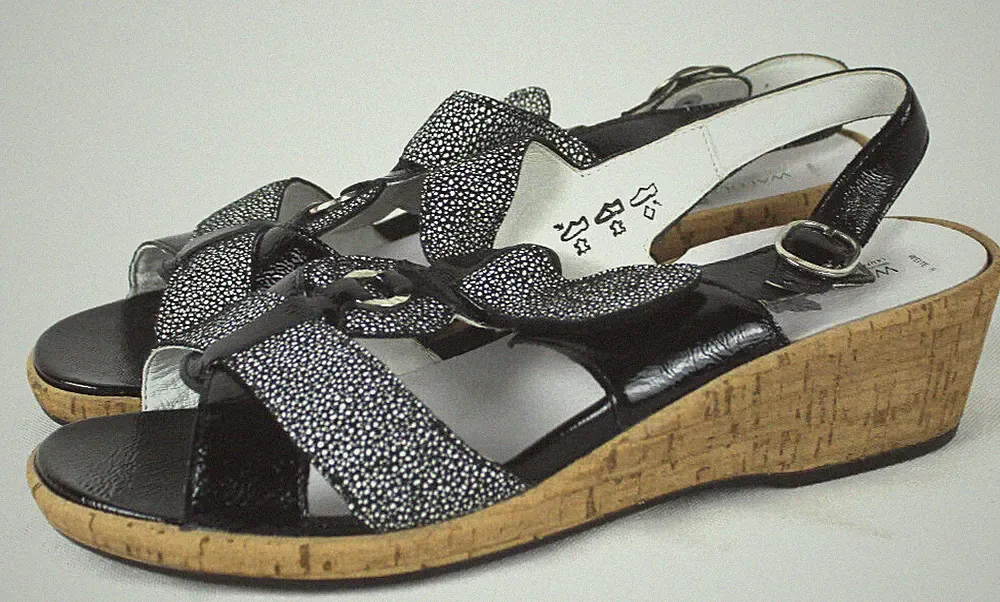 Waldläufer Sandalen Keilabsatz,Leder Gr.42,5 UK-8,5 Weite-H (voll) sehr gut
