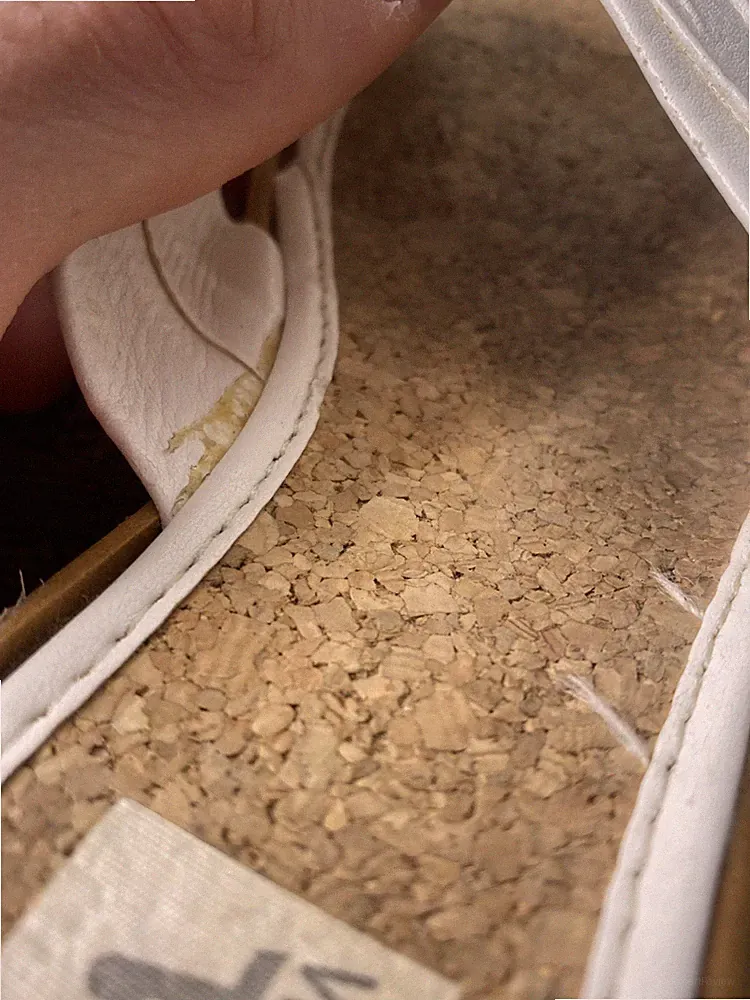 weiße Wonder Walk Pantoletten mit Keilabsatz und Korkfußbett 38