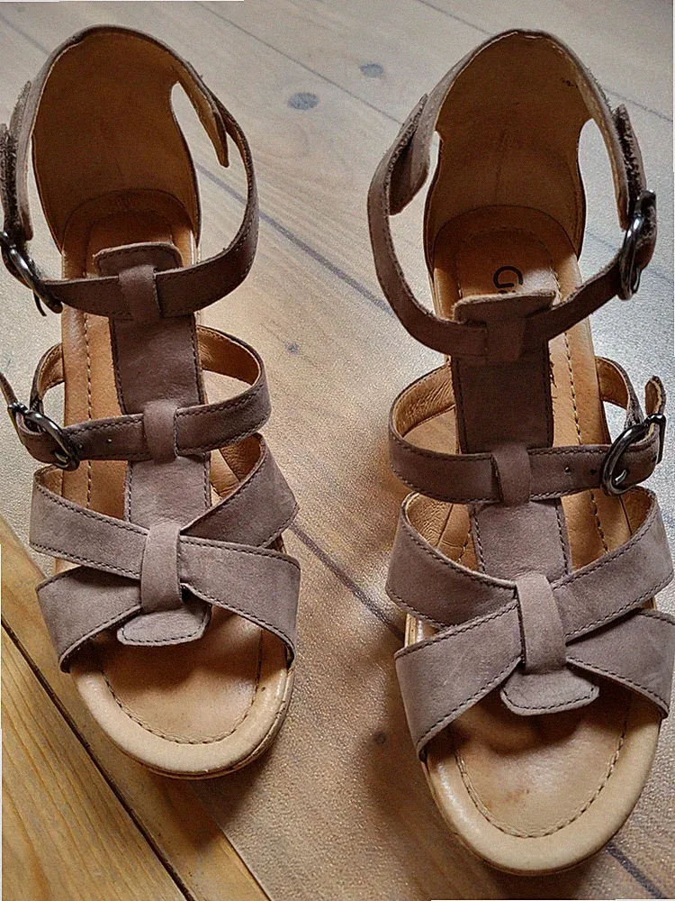 WIE NEU !!!! Gabor Damen Sandalette - Keilabsatz - Gr. 38 - braun