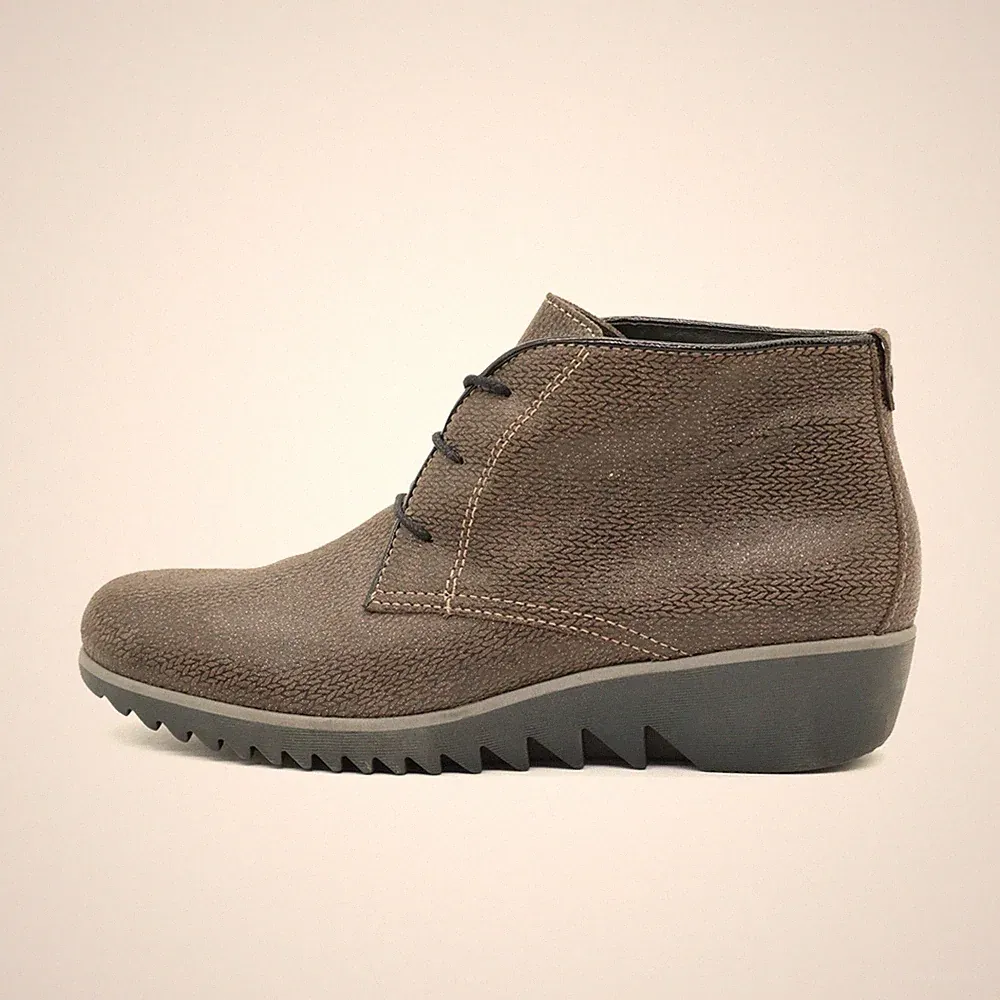 Wolky Damen Komfort Stiefelette Stiefel Braun Synthetik Vegan Stiefeletten EU 42