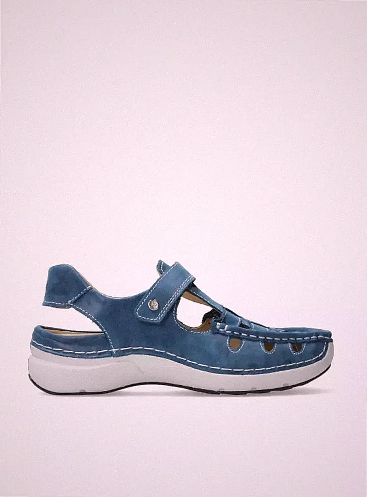 Wolky Rolling Sun Schuhe Sandalen Fantastic Leder blau Einlagen 0720436