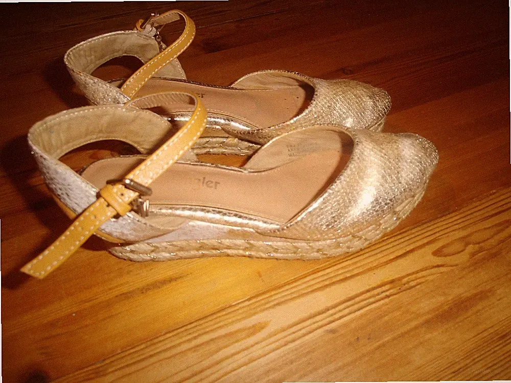 Wrangler Brava - Sandalen Gr. 37 Keilabsatz Wedge gold beige