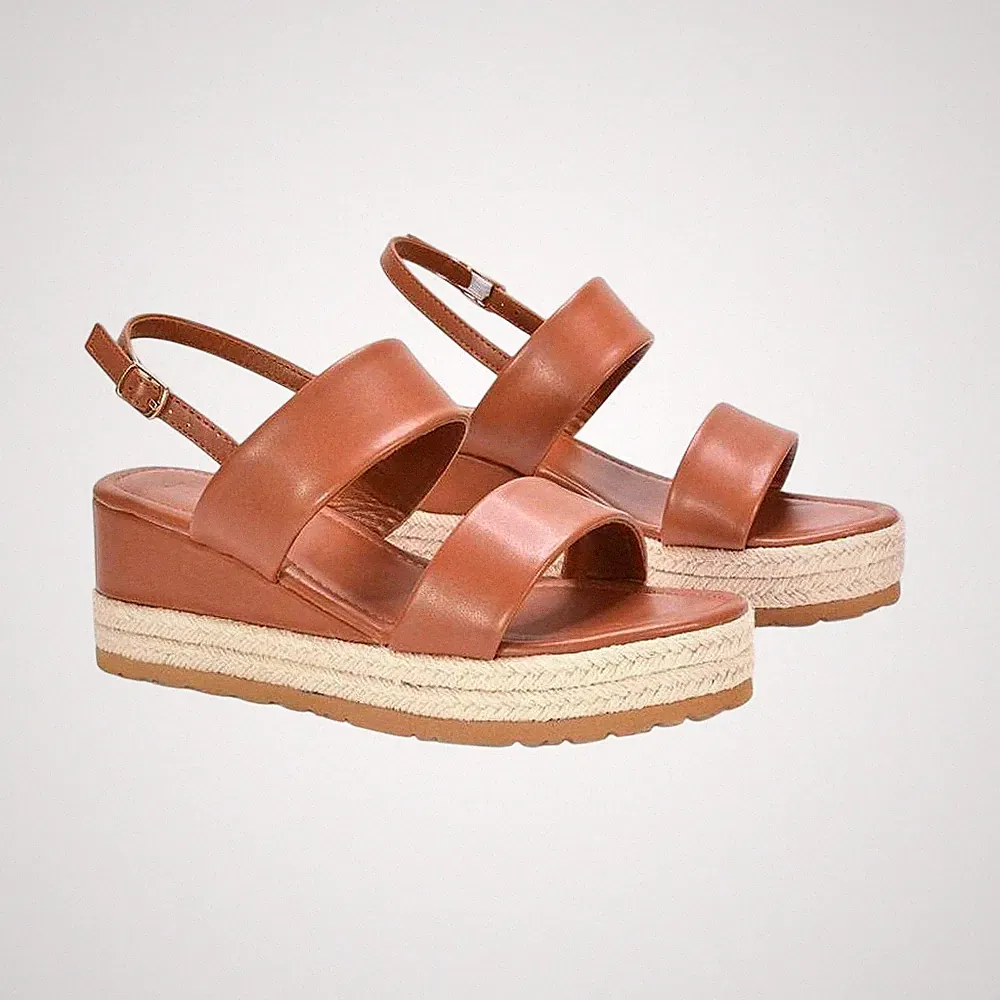 XY London - "Ally" Sandalen mit Keilabsatz für Damen, Sling Back, (XY819)