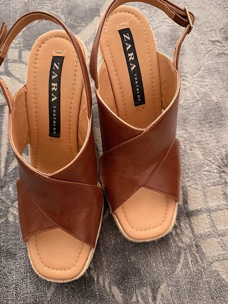 Zara Espadrille Keilsandale Sandale Wedge Gr 38