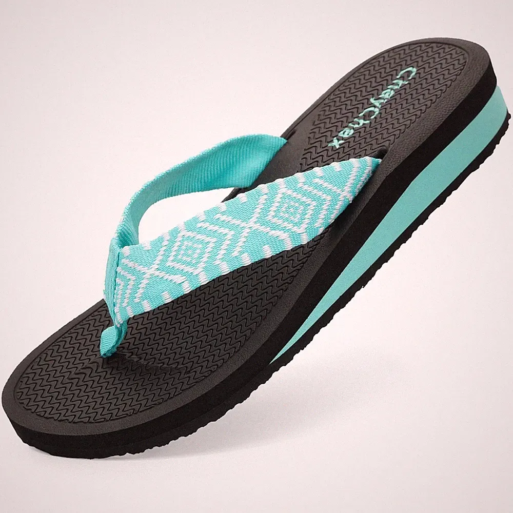 Zehentrenner Damen Bequem Flip Flops Sommer Pantoletten Plateau Pantoffeln Ru...